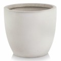 Donica z włókna ceramicznego okrągła Ø36, jasny szary - Polnix