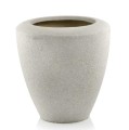 Donica z włókna ceramicznego w kształcie wazy Ø36, jasny szary - Polnix