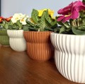 Ryflowana osłonka ceramiczna Ø13, jasnoszara - Polnix