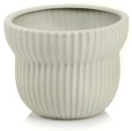 Ryflowana osłonka ceramiczna Ø13, jasnoszara - Polnix