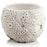 Ceramiczna osłonka ze strukturalnym wzorem Ø17, biała - Polnix