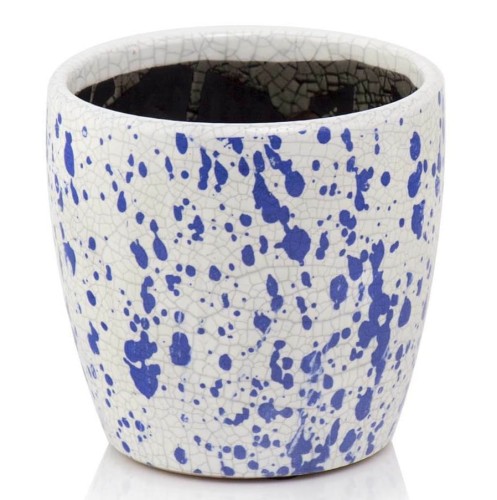 Osłonka ceramiczna w kobaltowe kleksy Ø15 - Polnix