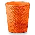 Ceramiczna osłonka na storczyka z wgniatanym wzorem Ø13, pomarańczowy - Polnix