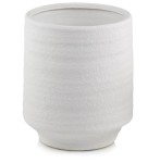 Ceramiczna osłonka na nodze z wypukłą teksturą Ø19, biała - Polnix