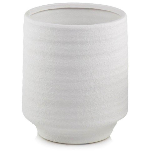Ceramiczna osłonka na nodze z wypukłą teksturą Ø19, biała - Polnix