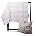 Kołdra z puchu gęsiego 200x200 Perla Light, bawełna, 90% puch, letnia - Notte