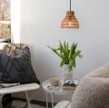 Lampa wisząca na balkon i taras rattanowa Sarah Outdoor Ø18, IP44 - PR Home