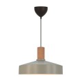 Nowoczesna lampa wisząca z oprawą z korka Elvas, zielona - Nordlux