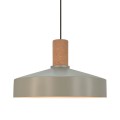 Nowoczesna lampa wisząca z oprawą z korka Elvas, zielona - Nordlux