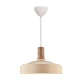 Nowoczesna lampa wisząca z oprawą z marmuru Elvas, beżowa - Nordlux