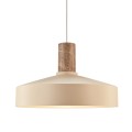 Nowoczesna lampa wisząca z oprawą z marmuru Elvas, beżowa - Nordlux