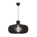 Lampa drewniana wisząca Hazo 65, czarna - Nordlux