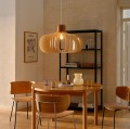 Lampa drewniana wisząca Hazo 65, naturalna - Nordlux