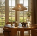 Designerska lampa wisząca drewniana Manago, naturalna - Nordlux