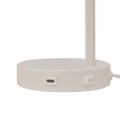 Prosta lampka stołowa z portem USB Wilmer, biała - Nordlux