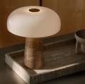 Lampa stołowa marmur szkło Glossy Mini, beżowa - DFTP by Nordlux