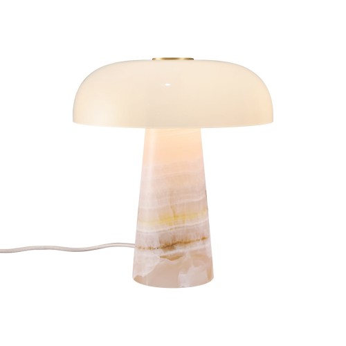 Lampa stołowa Glossy Mini kamień jadeit szkło, różowa - DFTP by Nordlux