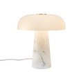 Lampa stołowa marmur szkło Glossy Mini, biała - DFTP by Nordlux
