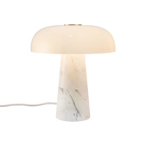 Lampa stołowa marmur szkło Glossy Mini, biała - DFTP by Nordlux