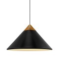 Lampa wisząca stożkowy klosz Kinto, czarna - DFTP by Nordlux