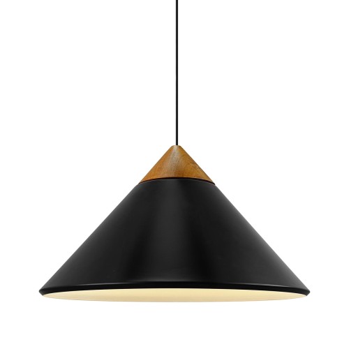 Lampa wisząca stożkowy klosz Kinto, czarna - DFTP by Nordlux