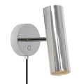 Minimalistyczna lampa ścienna Mib 6, kolor chrom - DFTP by Nordlux