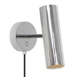 Minimalistyczna lampa ścienna Mib 6, kolor chrom - DFTP by Nordlux