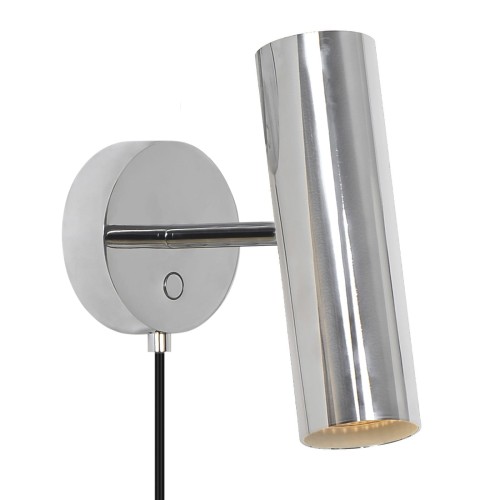 Minimalistyczna lampa ścienna Mib 6, kolor chrom - DFTP by Nordlux