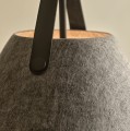 Designerska lampa wisząca Strap 36, filc, szara - DFTP by Nordlux