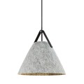 Designerska lampa wisząca Strap 36, filc, szara - DFTP by Nordlux