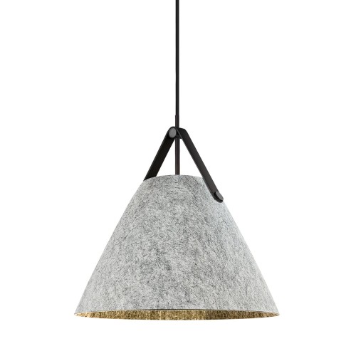 Designerska lampa wisząca Strap 36, filc, szara - DFTP by Nordlux