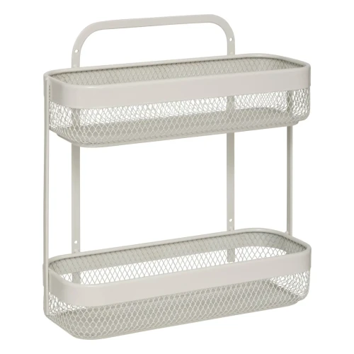 Metalowa półka wisząca do kuchni, beżowa - 5five