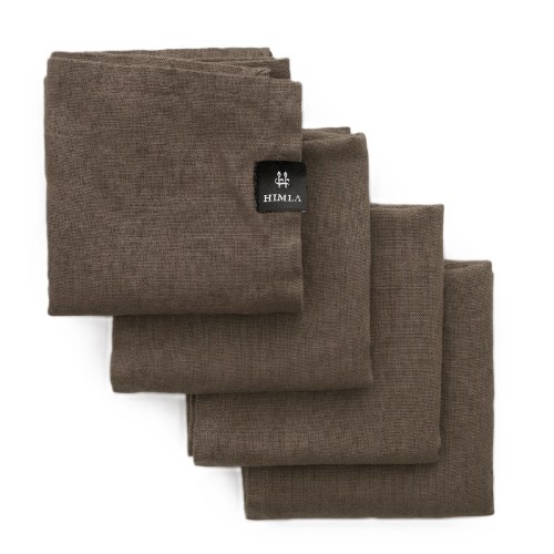 Lniane serwetki materiałowe na stół 45x45 Sunshine Coffee, 4-pak - Himla