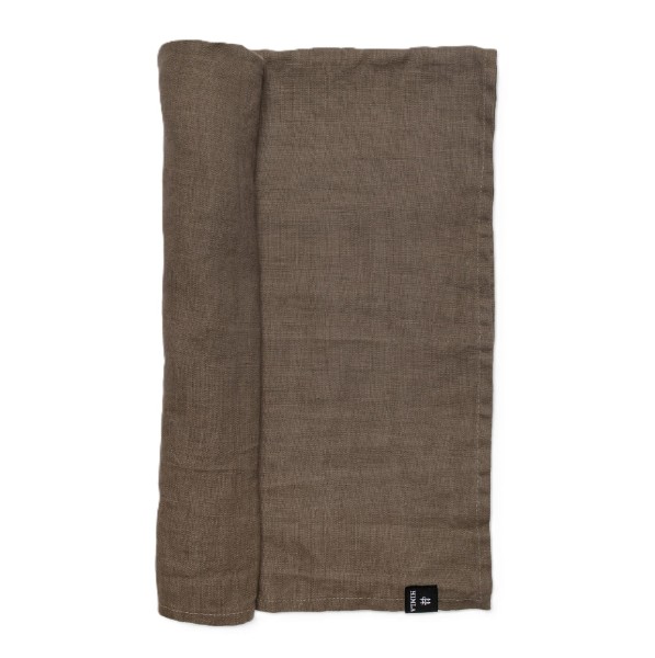 Lniany bieżnik na stół 50x145 Sunshine, Coffee - Himla