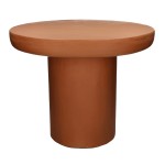 Stolik kawowy na jednej nodze Piastro Ø50, terracotta - Pomax