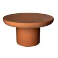 Stolik kawowy na jednej nodze Piastro Ø60, terracotta - Pomax