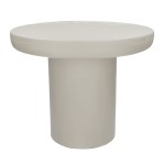 Stolik kawowy na jednej nodze Piastro Ø50, biały off-white - Pomax