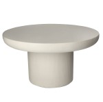 Stolik kawowy na jednej nodze Piastro Ø60, biały off-white - Pomax