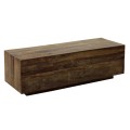 Stolik kawowy prostokątny drewniany Temba 110x35 - Pomax
