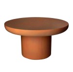 Stolik kawowy na jednej nodze Piastro Ø60, terracotta - Pomax