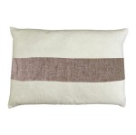 Lniana poduszka z dekoracyjną linią Saint-Tropez 65x45, rust - Pomax