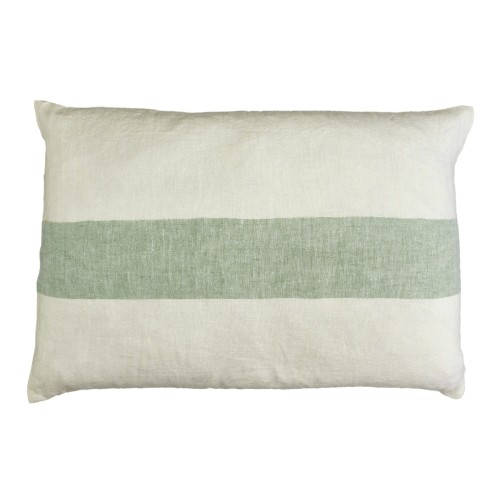 Lniana poduszka z dekoracyjną linią Saint-Tropez 65x45, rust - Pomax