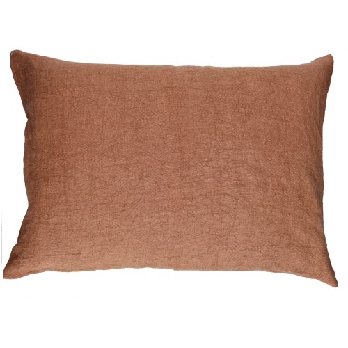 Poduszka dekoracyjna lniana Alpha Basics 70x50, cinnamon - Pomax