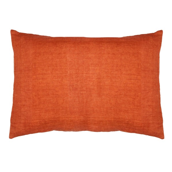 Poduszka dekoracyjna lniana Alpha Basics 70x50, pomarańczowa - Pomax