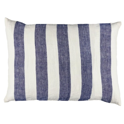 Poduszka w paski z lnu Cirque Magique 70x50, blue - Pomax