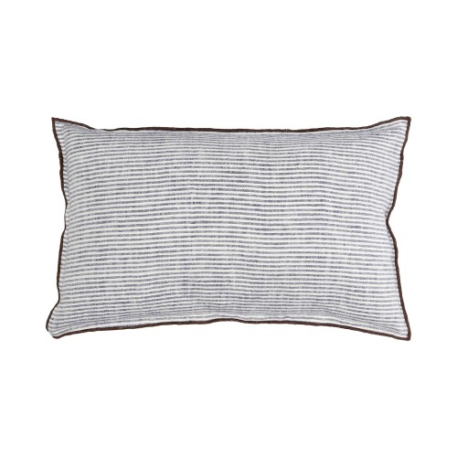 Poduszka w drobne paski z lnu Cirque Magique 50x30, blue - Pomax