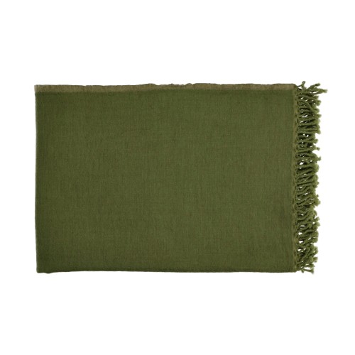 Koc z wełny merino 220x150, zielony - Pomax