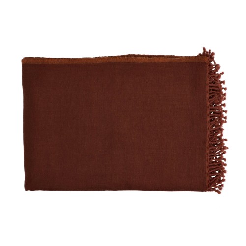 Koc z wełny merino 220x150, brąz terra - Pomax