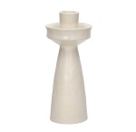 Nowoczesny świecznik na świecę stołową Tierno 18, złamana biel - Pomax