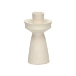 Nowoczesny świecznik na świecę stołową Tierno 14, złamana biel - Pomax